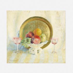 WHITNEY HELEN REED JONES,Still Life of Fruit on a Compote,Rago Arts and Auction Center 2021-04-28