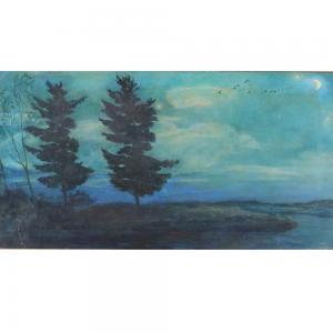 Whitney Isabel Lydia 1878-1962,Moonlight Landscape,Ripley Auctions US 2022-06-04