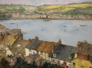 WHITNEY John 1900,View of Falmouth,1982,Clevedon Salerooms GB 2021-07-01