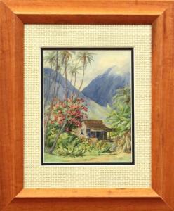 whitney kelley helen 1852-1910,Hawaiian Landscape with House,Clars Auction Gallery US 2011-03-13