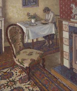 WHITTEN Philip John 1922,Interior scene with the artist's wife,Rosebery's GB 2021-01-27