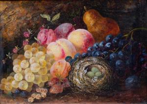 Whittle Snr. Thomas 1803-1887,STILL LIFE WITH FRUIT AND NEST,1872,Potomack US 2021-04-21