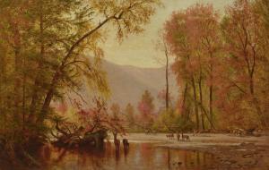 WHITTREDGE Thomas Worthington 1820-1910,Autumn on the Delaware,1875,Christie's GB 2024-01-18