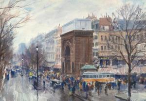 WHORF John 1903-1959,Paris Scene (Arc de Triomphe),Santa Fe Art Auction US 2023-11-10