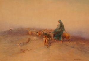 WHYMPER Charles 1853-1941,Egyptian Shepherdess with Her Flock,1913,Weschler's US 2005-04-16