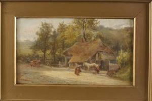 WHYTE holdich w 1862-1940,Figures outside a country blacksmiths',Hampton & Littlewood GB 2008-07-23