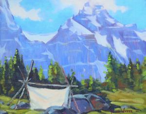 WHYTE Peter 1905-1966,Untitled - Sketching Tent in the Rockies,1932,Levis CA 2015-04-19