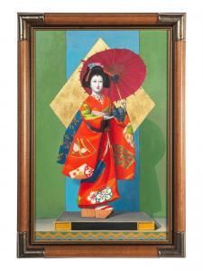 WHYTE Raymond A 1923-2002,Geisha with Umbrella,1988,Hindman US 2021-12-10