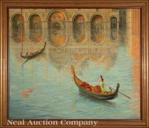 WHYTE Raymond A 1923-2002,Reflections of the Future Venice,2002,Neal Auction Company US 2020-11-20