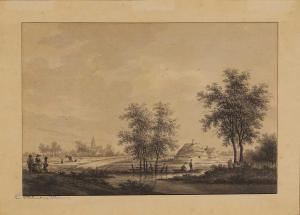 WICART Nicolas 1748-1815,A Dutch landscape,Sworders GB 2023-09-26