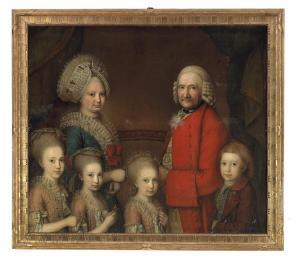 WICHMANN Peter 1706-1769,Portrait of a noble family,1770,Bruun Rasmussen DK 2023-09-18
