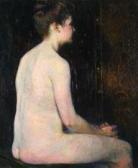 WICKER Mary H 1900-1900,Seated Female Nude Study,c.1890,Jackson's US 2016-11-29