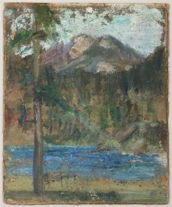 WICKHAM JULIA 1866-1952,mountain landscape,South Bay US 2024-01-31