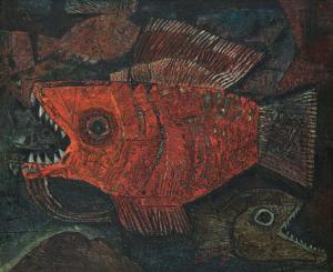 WIDAYAT 1923-2002,Ikan Laut Dalam,1990,Larasati ID 2023-01-15