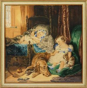 WIDER Wilhelm 1818-1884,Bambini con cani,Pirone Casa d'Aste IT 2023-06-27