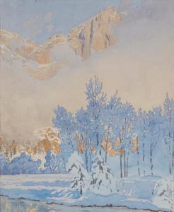 WIDFORSS Gunnar M 1879-1934,Yosemite in Winter,John Moran Auctioneers US 2023-05-09