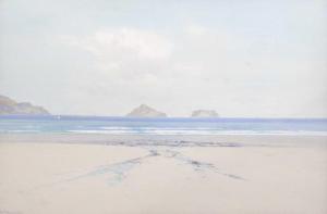 WIDGERY Frederick John 1861-1942,Tranquil coastal scene,Tennant's GB 2024-02-09