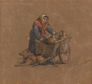 WIDMAYER Theodor 1828-1883,Milchfrau in Brüssel,Wendl DE 2020-06-25