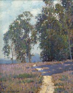 WIECZOREK Max 1863-1955,Path through a landscape with trees,John Moran Auctioneers US 2017-01-24