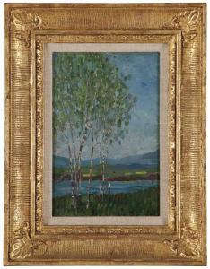 WIECZOREK Max 1863-1955,Trees in a Landscape,John Moran Auctioneers US 2013-06-18