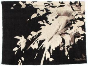 WIEGERSMA Pieter,flowers and leaves woven in blacks, whites and gre,1972,Venduehuis 2021-11-07