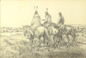 WIEGHORST Olaf 1899-1988,Crazy Horse Came In with His People,Jackson Hole US 2024-02-17