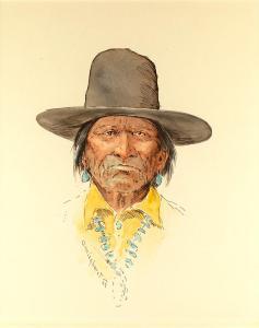 WIEGHORST Olaf 1899-1988,Indian Portrait,Jackson Hole US 2019-09-13