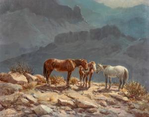 WIEGHORST Olaf 1899-1988,Mountain Ponies,Hindman US 2023-11-01