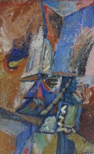 WIELKZKO Jan 1919-1998,abstract composition,1950,Burstow and Hewett GB 2020-02-19