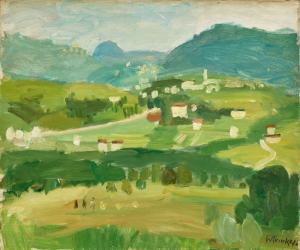 WIEMKEN Walter Kurt 1907-1940,Landschaft bei Mendrisio,1929,Dobiaschofsky CH 2023-11-08