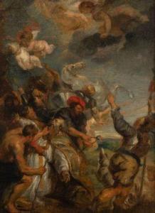 WIERTZ Antoine 1806-1865,Reprise de Rubens Martyre de Saint Liévin,Cornette de Saint Cyr 2021-10-25