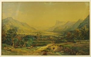 Wiesend Georg 1807-1881,Blick in das Tal bei Meran,1857,Zeller DE 2015-06-26