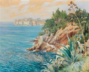 WIESLER Adolf 1878-1958,The coast near Ragusa,Palais Dorotheum AT 2017-04-04