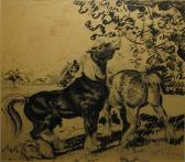 WIETHASE Edgard 1881-1965,Stel paarden in de wei,Campo & Campo BE 2011-04-27