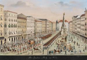 WIGAND Balthasar 1771-1846,Der Graben in Wien mit der Pestsäule,Palais Dorotheum AT 2023-10-04
