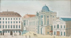 WIGAND Balthasar 1771-1846,View of the Hofburg and the Old Burgtheater,Palais Dorotheum 2024-03-28
