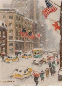 WIGGINS Guy Carleton 1883-1962,Winter on Fifth Avenue,c. 1950,William Doyle US 2019-05-14
