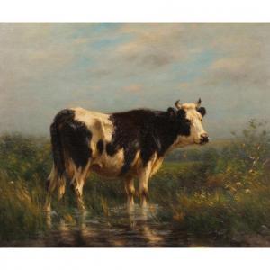 WIGGINS John Carleton 1848-1932,Cow in pasture,Butterscotch Auction Gallery US 2023-11-19