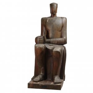 WIJNANTS Ernest 1878-1964,Monumental Wood Figure of Orpheus,Leland Little US 2023-09-09