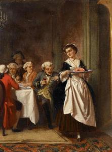 WIJNGAERDT Petrus Theodorus 1816-1893,Group of Men at a Banquet,Van Ham DE 2015-05-15