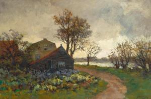 WIJSMULLER Jan Hillebrand 1855-1925,A rural farmhouse with a cabbage field,Bonhams GB 2021-11-16