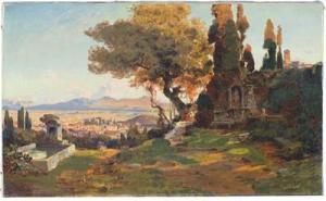 WILBERG Christian Johannes,Open Landscape in the Roman Campagna,Palais Dorotheum 2018-12-10