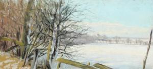 WILCKENS August 1870-1939,Landscape with snow, presumably from Fanoe,Bruun Rasmussen DK 2022-02-07