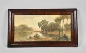WILCOX James Ralph 1866-1915,MISTY SWAMP/EVERGLADES WITH PALM AND SPANISH M,Dargate Auction Gallery 2021-09-18