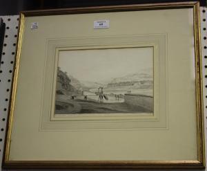 WILCOX James 1778-1865,View from Neath looking up the Vale,19th century,Tooveys Auction 2019-01-23