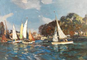 WILCOX Leslie Arthur 1904-1982,Sailing on the Thames,Bonhams GB 2022-10-25