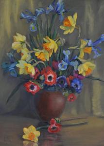 WILCOX PETA,Still life springflowers,Burstow and Hewett GB 2011-01-26