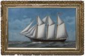 WILCOX Ruth Dawes 1908-1989,Three-masted ship Florence Lillian,Eldred's US 2018-01-20