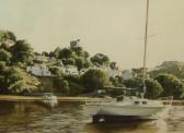 WILCOX Urquhart 1876-1941,Cornish Coastal or River Scene with Boats,Keys GB 2009-04-03