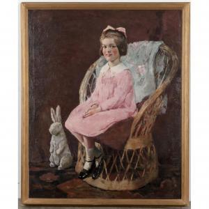 WILCOX Urquhart 1876-1941,portrait of a young girl,Pook & Pook US 2017-05-01